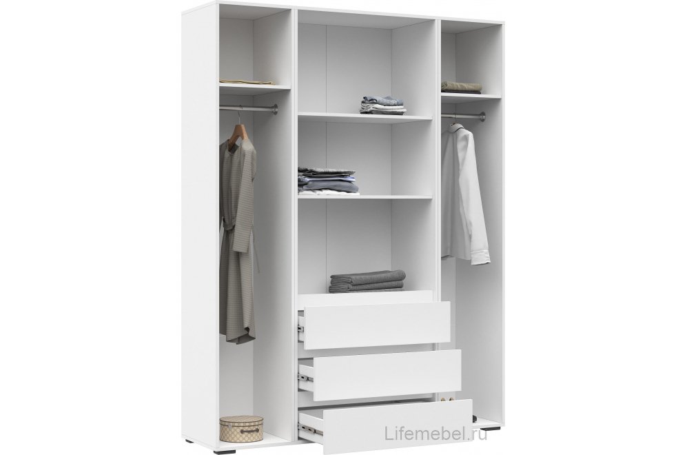 Шкаф Элла ШК 01 белый / белый - купить в Ростове-на-Дону по цене 11 510 руб.